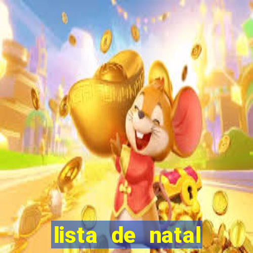 lista de natal para imprimir